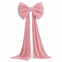 Бархатный бант розовый 85 см
